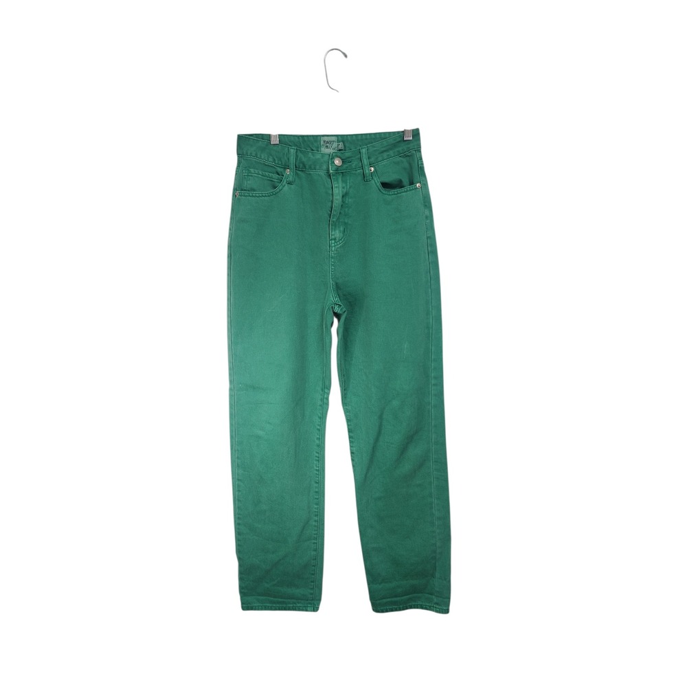 Princess Polly Green High Waisted Straight Leg Denim Jeans Women's Size 8